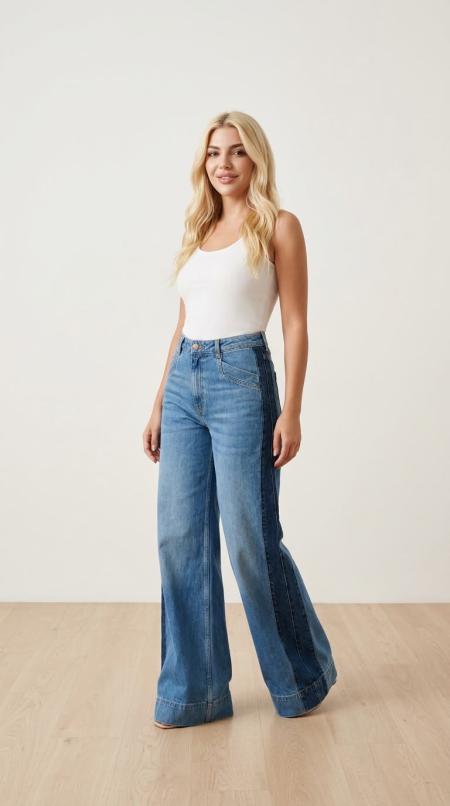 Orj Marka Şeritli Denim 